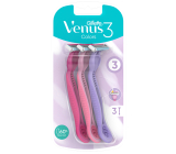 Gillette Venus 3 Colors holiaci strojček s lubrikačným pásikom 3 farby, 3 kusy pre ženy