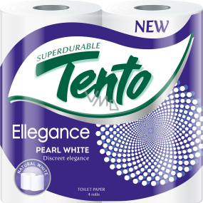 Tento Ellegance Pearl White parfumovaný toaletný papier biely bez vône 3 vrstvový 4 kusy