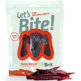 Brit Lets Bite Kačacie filety doplnkové krmivo pre psov 275 g