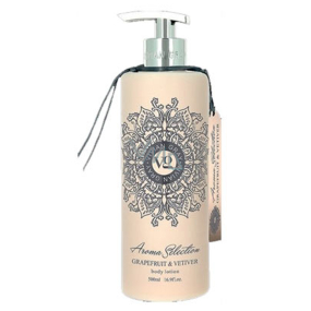 Vivian Gray Aroma Selection Grapefruit & Vetiver luxusné krémové telové mlieko s dávkovačom 500 ml