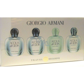 Giorgio Armani Mini Set Acqua di Gioia EdP 2 x 5 ml + Armani Acqua di Gioia Eau de Parfum EdT 5 ml + Acqua Di Gioia Eau Fraiche EdT 5 ml, darčeková sada