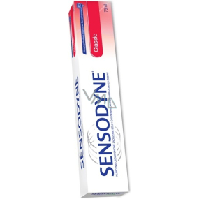Sensodyne Classic zubná pasta výrazne zníži bolestivosť na chladovej, tepelné, dotykové a osmotické podnety 75 ml