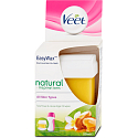 Veet Easy Wax Natural Inspirations Tiare Flower vosková náplň do elektrického depilačného setu pre všetky typy pokožky 50 ml