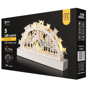 Emos Dekorácie betlehem 23 x 14 cm, 5 LED, teplá biela + časovač