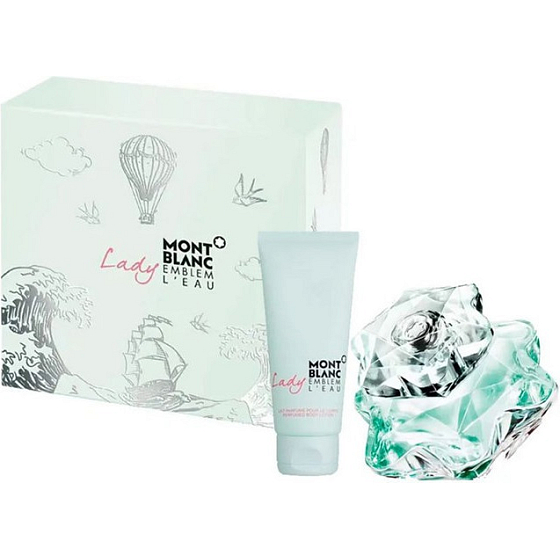 Montblanc Lady Emblem L Eau toaletná voda pre ženy 50 ml + telové mlieko 100 ml, darčeková sada pre ženy