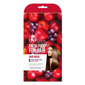 Farmskin Fresh Food For Hair Hrozno a jablko Hydratačná textilná maska na vlasy 3 kusy