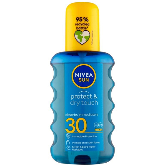 Nivea Sun Protect & Dry Touch OF30 neviditeľný opaľovací krém v spreji 200 ml