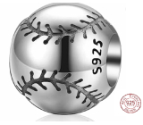 Prívesok Striebro 925 I Love Baseball Texas Rangers lopta, korálek na náramku šport
