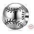 Prívesok Striebro 925 I Love Baseball Texas Rangers lopta, korálek na náramku šport