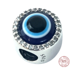 Prívesok Striebro 925 grécke modré oko, ochranný amulet, korálik na náramku symbol