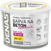 DENAS BETON EKONOMIK farba na betón, 0110 šedý, 2,5 kg