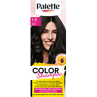 Schwarzkopf Palette Color Shampoo farbiaci šampón na vlasy 1-0 Čierny, 1 ks