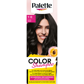 Schwarzkopf Palette Color Shampoo farbiaci šampón na vlasy 1-0 Čierny, 1 ks