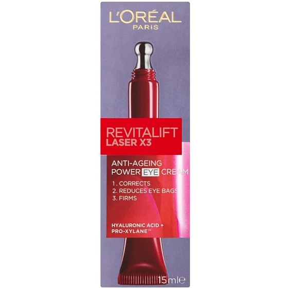 L'Oréal Paris Revitalift Laser X3 očný krém, 15 ml