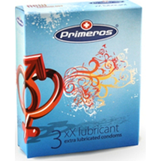 Primeros Xx lubrikant kondóm extra vlhčený 3 kusy