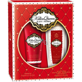 Katy Perry Killer Queen parfumovaný dezodorant sklo pre ženy 75 ml + sprchový gél 75 ml, kozmetická sada