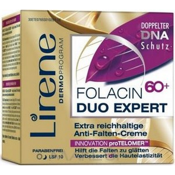 Lirene Folacin Duo Expert 60+ extra bohatý denný a nočný krém proti vráskam 50 ml