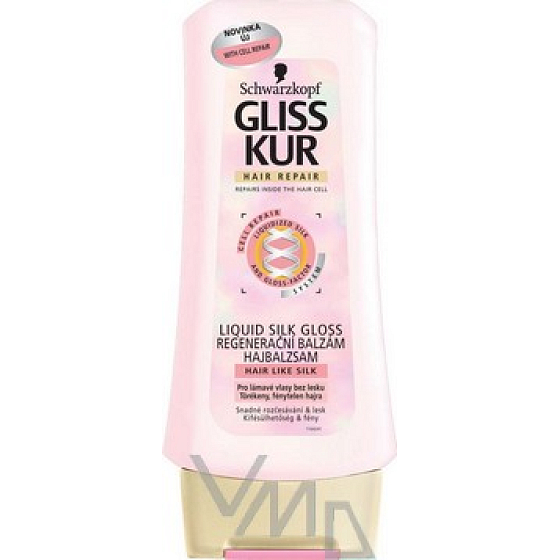 Gliss Kur Liquid Silk Gloss regeneračný balzam na vlasy 200 ml