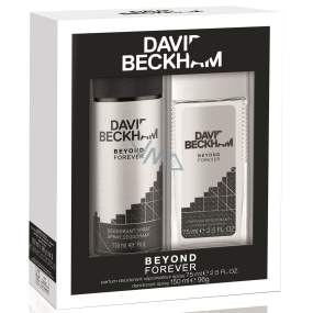 David Beckham Beyond Forever parfumovaný deodorant sklo pre mužov 75 ml + dezodorant sprej 150 ml, kozmetická sada