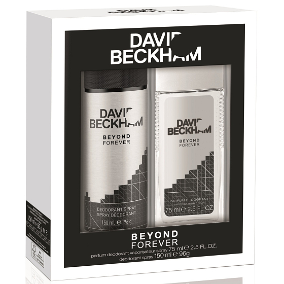David Beckham Beyond Forever parfumovaný deodorant sklo pre mužov 75 ml + dezodorant sprej 150 ml, kozmetická sada