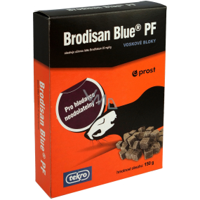 Tekro Brodisan Blue PF voskové bloky na hubenie hlodavcov 150 g