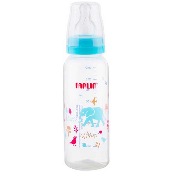 Baby Farlin Dojčenská fľaša štandardná 3+ mesiace modrá 240 ml AB-41012 B