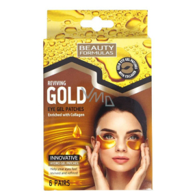 Beauty Formulas Gold zlaté gélové pásky pod oči s kolagénom 6 párov