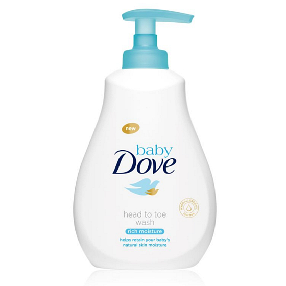 Dove Baby Rich Moisture umývací gél na telo a vlasy pre deti 200 ml