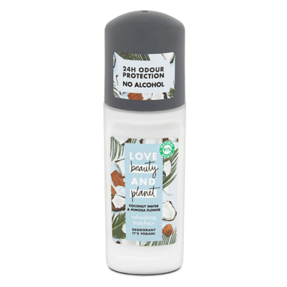 Love Beauty & Planet Kokosová voda a kvety Mimózy Refreshing deodorant roll-on 50 ml