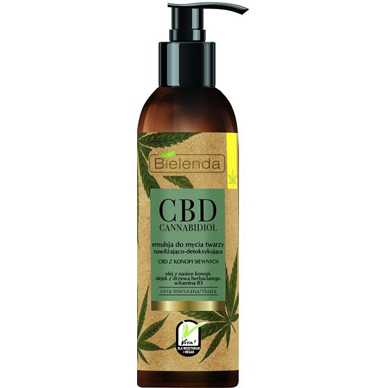 Bielenda CBD Cannabidiol hydratačno-detoxikačná pleťová čistiaca emulzia 175 g