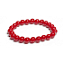 Koralovo červený náramok elastický prírodný kameň, korálik 8 mm / 16 - 17 cm