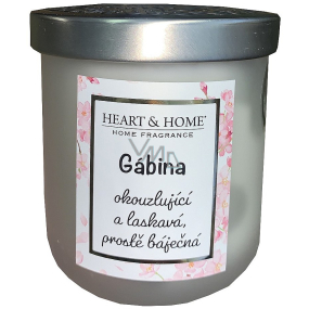 Heart & Home Svieža sójová sviečka s vôňou ľanu s názvom Gábina 110 g