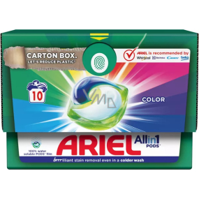 Ariel All-in-1 Pods Farebné gélové kapsuly na farebnú bielizeň 10 kusov