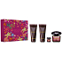 Versace Crystal Noir toaletná voda 90 ml + telové mlieko 100 ml + sprchový gél 100 ml + toaletná voda 5 ml miniatúra, darčeková sada pre ženy
