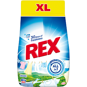REX prací prášok Amazonia Freshness 50 prania, 2,75kg