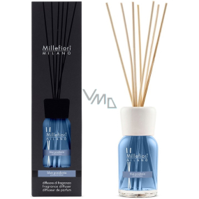Millefiori Milano Natural Blue Posidonia - Modrá posidónia Difuzér 250 ml + 8 stebiel v dĺžke 30 cm do menších priestorov vydrží 90 dní