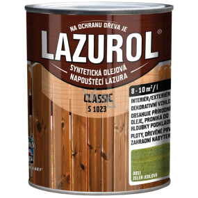 Lazurol Classic S1023 syntetická olejová lazura na dřevo 0051 Zeleň jedle 0,75 l