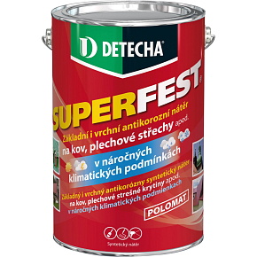 Detecha Superfest základná i vrchná farba na kov, červenohnedá, 5 kg