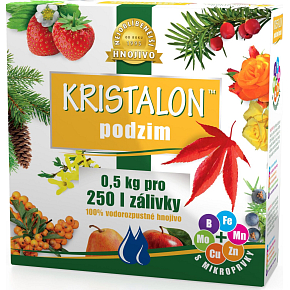 Agro Kristalon Jeseň vodorozpustné univerzálne hnojivo 0,5 kg pre 250 l zálievky Agro Kristalon Jeseň vodorozpustné univerzálne hnojivo 0,5 kg pre 250 l zálievky