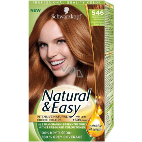 Schwarzkopf Natural & Easy farba na vlasy 546 Stredne medeno plavá terakota