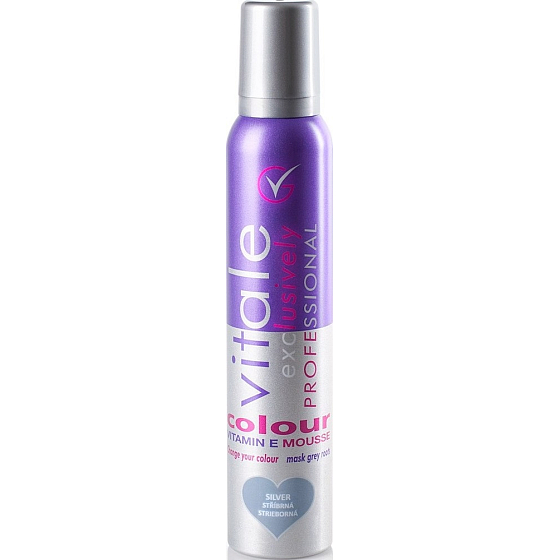Vitale Exclusively Professional farbiace penové tužidlo s vitamínom E Silver - Strieborná 200 ml