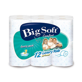 Big Soft Comfort toaletný papier 3 vrstvový, 12 x 160 útržkov