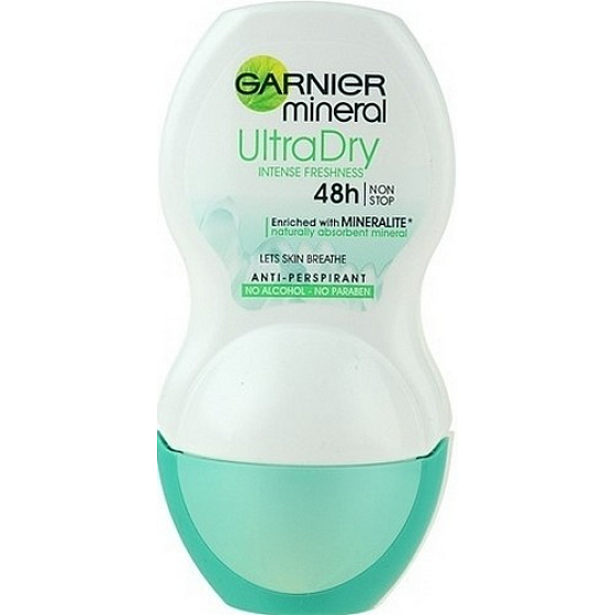 Garnier Mineral Ultra Dry Fresh Intense Freshness guličkový dezodorant roll-on pre ženy 50 ml