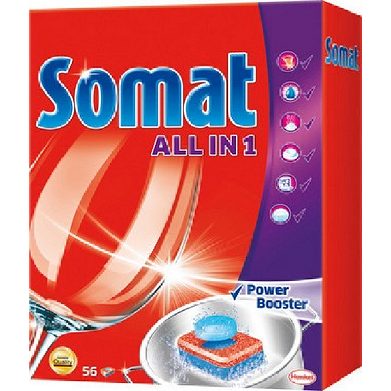 Somat All In 1 Power Booster tablety do umývačky riadu 56 kusov