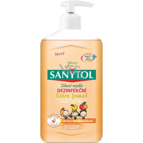 SANYTOL Extra jemné dezinfekčné mydlo na ruky vhodné pre deti 250 ml s dávkovačom