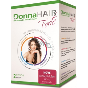 DonnaHAIR Forte 2 mesačná kúra pre zdravé a krásne vlasy 60 kapsúl