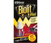 Biolit Plus Elektrický odparovač s vôňou citronely proti komárom a muchám náhradná kazeta 45 nocí 31 ml