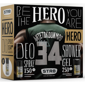 Str8 Hero dezodorant sprej pre mužov 150 ml + sprchový gél 250 ml, kozmetická sada