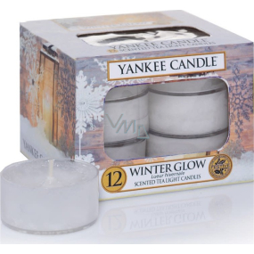 Yankee Candle Winter Glow - Zimný žiara vonná čajová sviečka 12 x 9,8 g