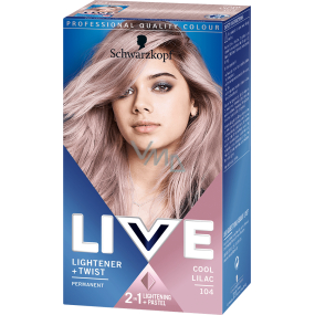 Schwarzkopf Live Lightener & Twist farba na vlasy 104 Cool Lilac 50 ml